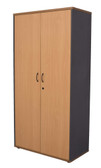 Rapid Worker Lockable Cupboard - Beech/Ironstone