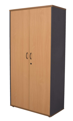 Rapid Worker Lockable Cupboard - Beech/Ironstone