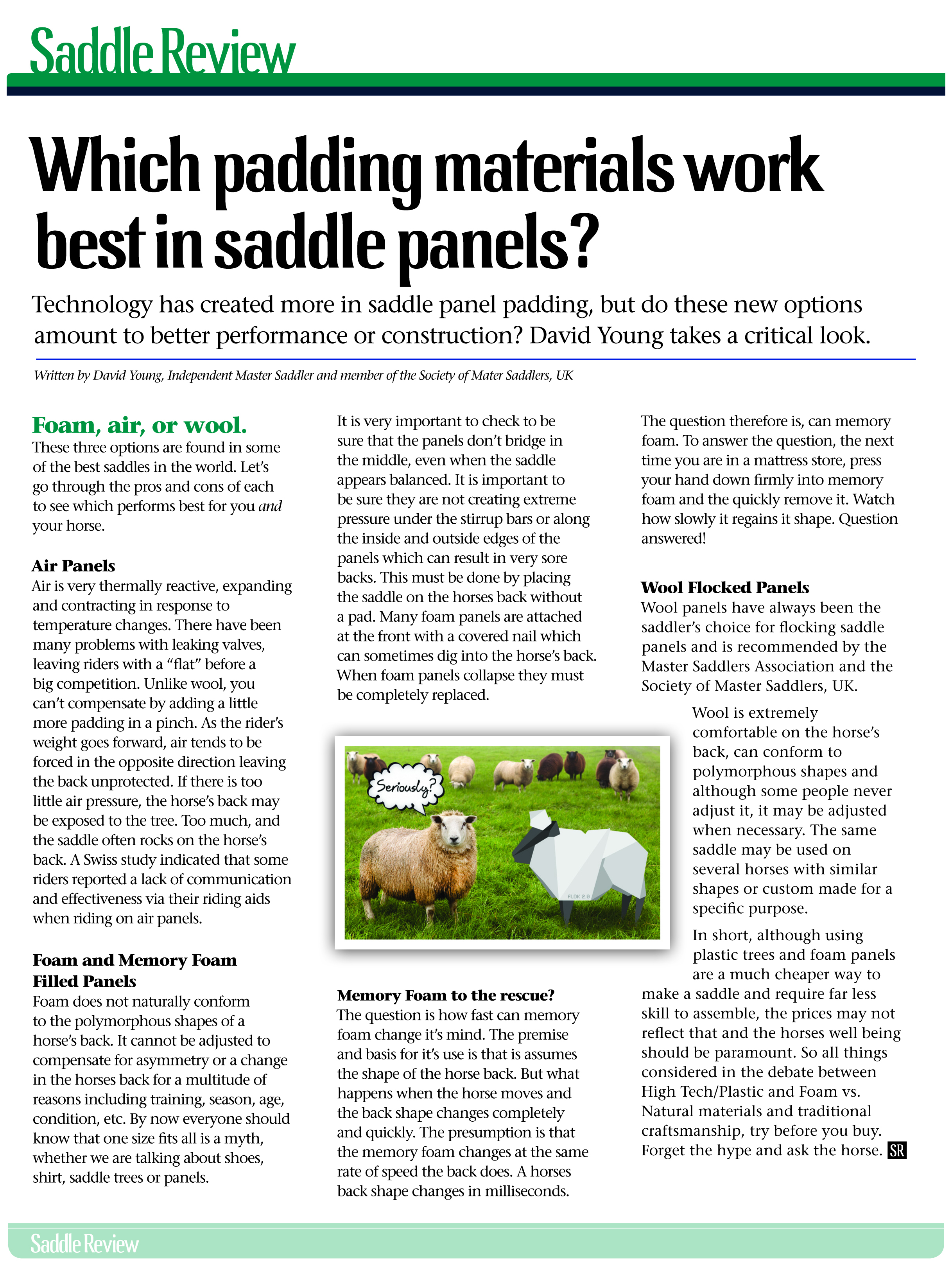Which Padding Materials Work Best In Saddle Panels? County Saddlery
