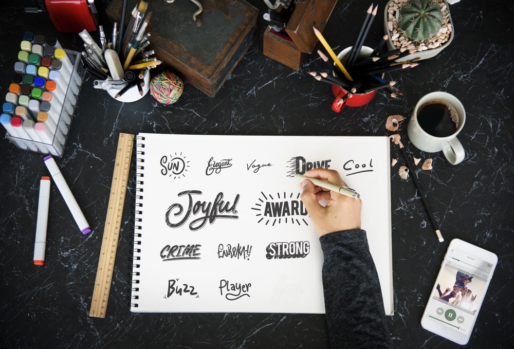 Designer creates different typefaces for custom embroidery