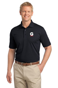 Gutterglove® EMBROIDERED FLC WHITE & RED G - TALL Unisex Polo - Black