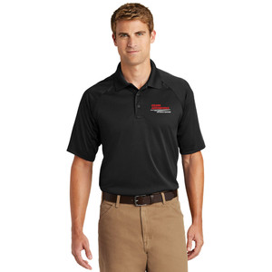 Ozark Aeroworks EMBROIDERED RED & WHITE AN EAGLE PARTNER - Snag-Proof Tactical Polo - Black