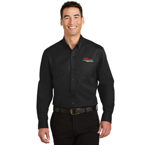 Ozark Aeroworks EMBROIDERED RED & WHITE AN EAGLE PARTNER - Tall SuperPro™ Twill Shirt - Black