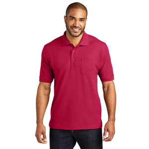 Meeks Port Authority® Silk Touch™ Pocket Polo