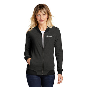 Regional Eye Center EMBROIDERED Ladies Lightweight French Terry Bomber - Heather Black