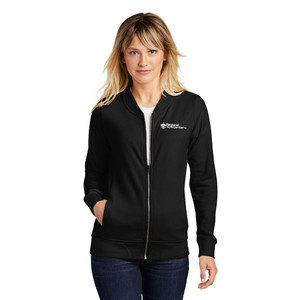 Regional Eye Center EMBROIDERED Ladies Lightweight French Terry Bomber - Black