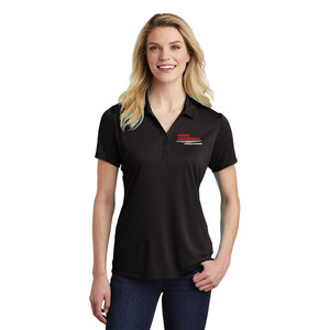 Ozark Aeroworks EMBROIDERED RED & WHITE AN EAGLE PARTNER - Ladies Performance Polo - Black