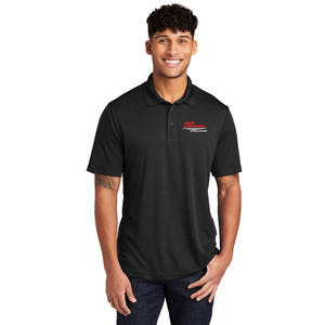 Ozark Aeroworks EMBROIDERED RED & WHITE AN EAGLE PARTNER - Mens Performance Polo - Black