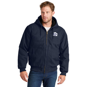 US LBM Duck Cloth Insulated Hooded Work Jacket - Navy