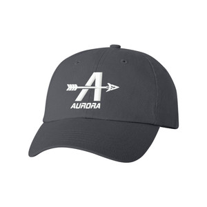 Aurora Christian Academy EMBROIDERED WHITE ATHLETIC ICON - Unstructured Cap - Charcoal