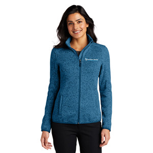 Wilkinson Dental Ladies Premium Sweater Fleece Jacket - Medium Blue Heather