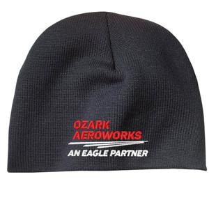 Ozark Aeroworks EMBROIDERED RED & WHITE AN EAGLE PARTNER - Beanie - Black
