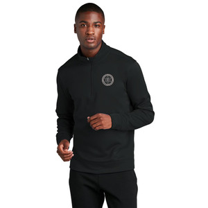 GCSO BADGE IN GREY - Unisex Performance Fleece 1/4-Zip Pullover Sweatshirt - Black