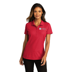 *NEW* EVERYTHING KITCHENS - GREY/WHITE EMBROIDERED LOGO - Ladies SuperPro React Polo - Rich Red