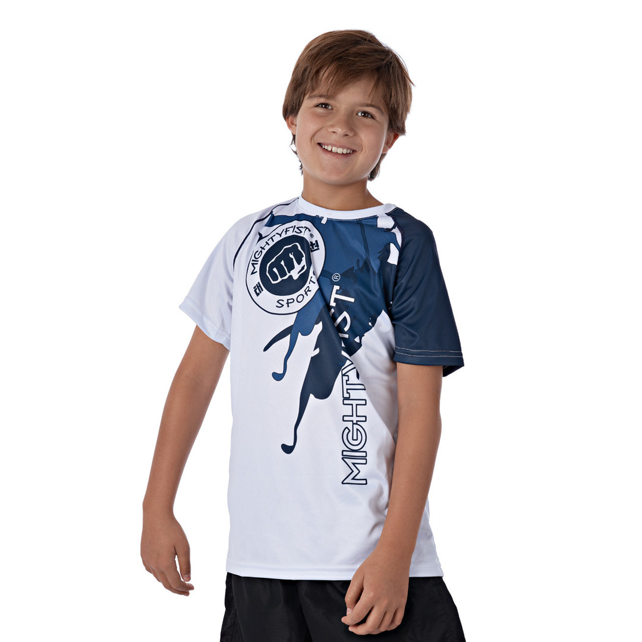 Youth Dry Fit T Shirt in White DOBOKS.COM