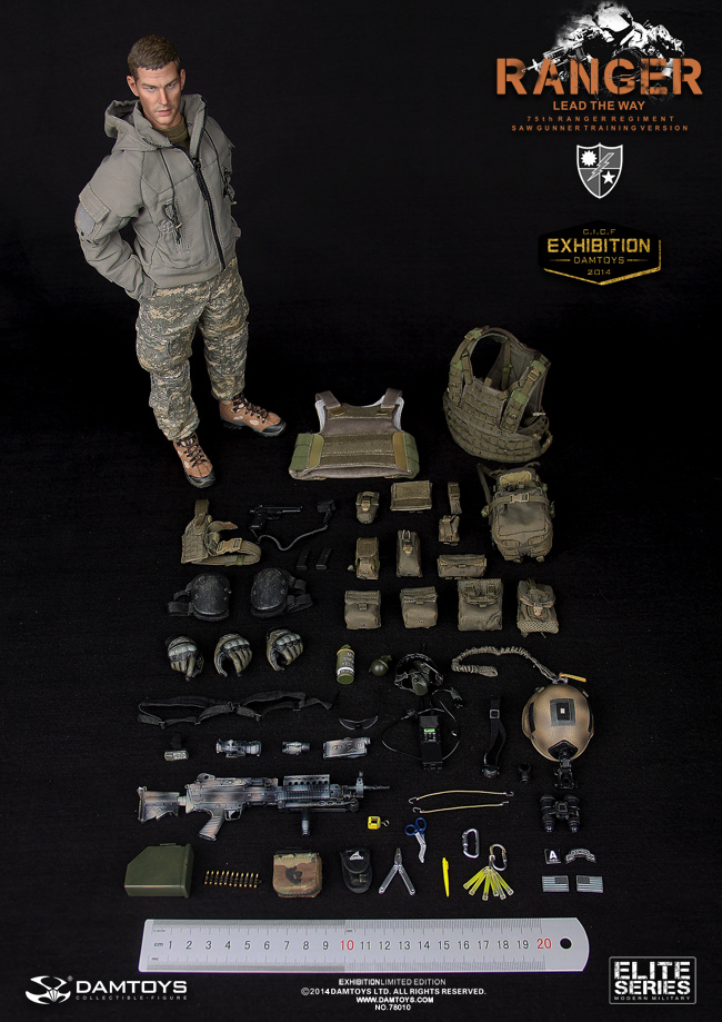 dam 78010 dam toys us army 75th ranger regiment saw gunner