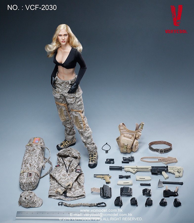 vcf 2030 very cool digital camouflage women soldier max boxed