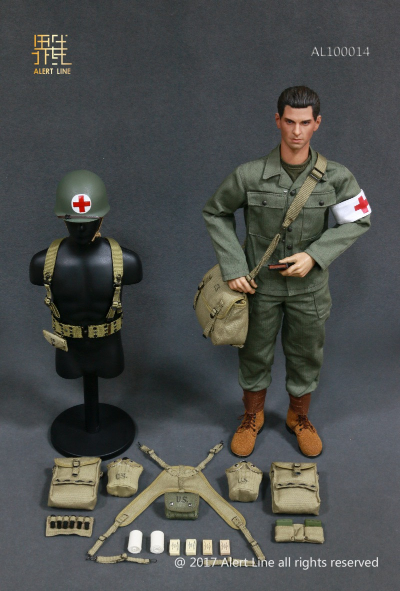 AL-10014] Alert Line WWII U.S. Army Medical Corps 1/6 Figure