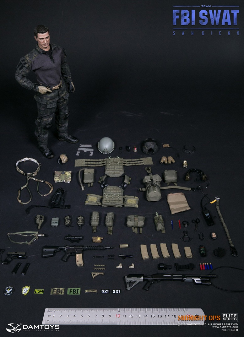 DAM-78044B] DAM Toys FBI SWAT Team Agent San Diego Midnight Ops 1