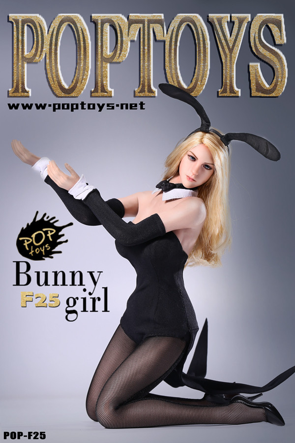 [POP-F25A] POP Toys 1/6 Sexy Waitress Bunny Girl Suit in Black 