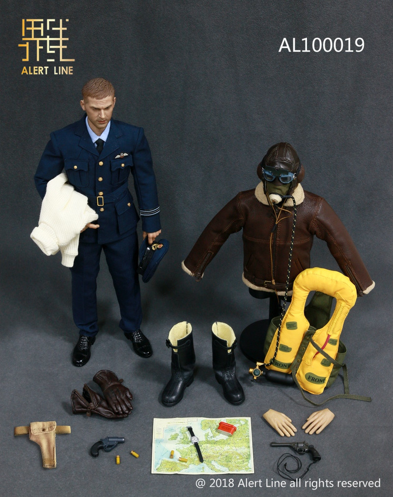 ALERT LINE 1:6TH SCALE WW2 BRITISH ROYAL AIR FORCE PILOT FLYING ROLL NECK JUMPER 