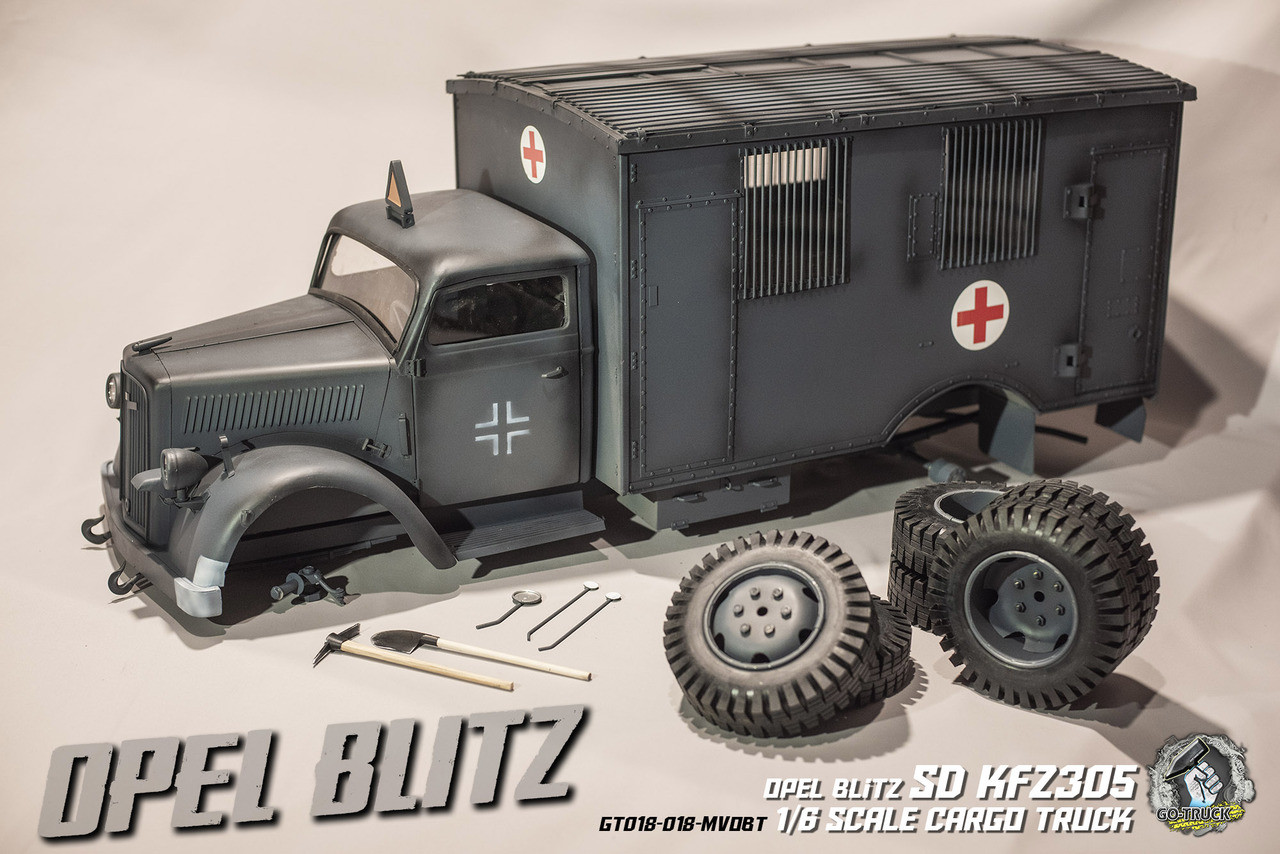 GT-018-MVOBTAG] 1/6 Opel Blitz Truck Sd.Kfz.305 Ambulance in Gray