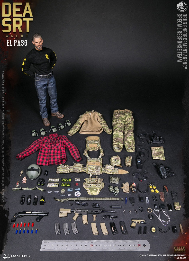 1//6 DEA SRT Special Response Team Agent El Paso Body F DAM 78063 Figure