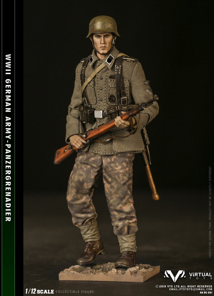 VG001] WWII German Army Panzergrgrenadier 1:12 Action Figure by