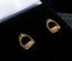 Quaker Ridge 14K Yellow Gold & Diamond Tiny Stirrup Earrings 