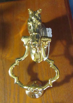 Solid Brass Horsehead Door Knocker-1