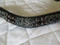 Baroque Inspired Custom Browbands-silver/blk crystals/garnet beads