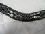 Baroque Inspired Custom Browbands-silver/blk crystal/black mother of pearl beads