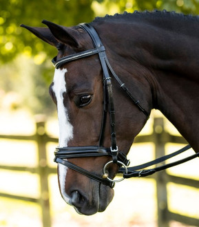 KL Select Pirouette Snaffle Bridle in Black
