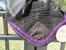 Hand Embellished Flyveils-blk/purple