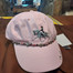 Hand Painted Embellished Cap; Pale Pink w/Dapple Grey Horse