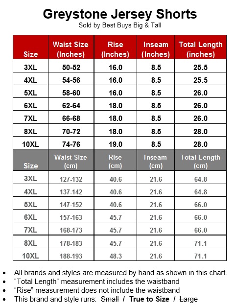 3xl Jeans Size Chart