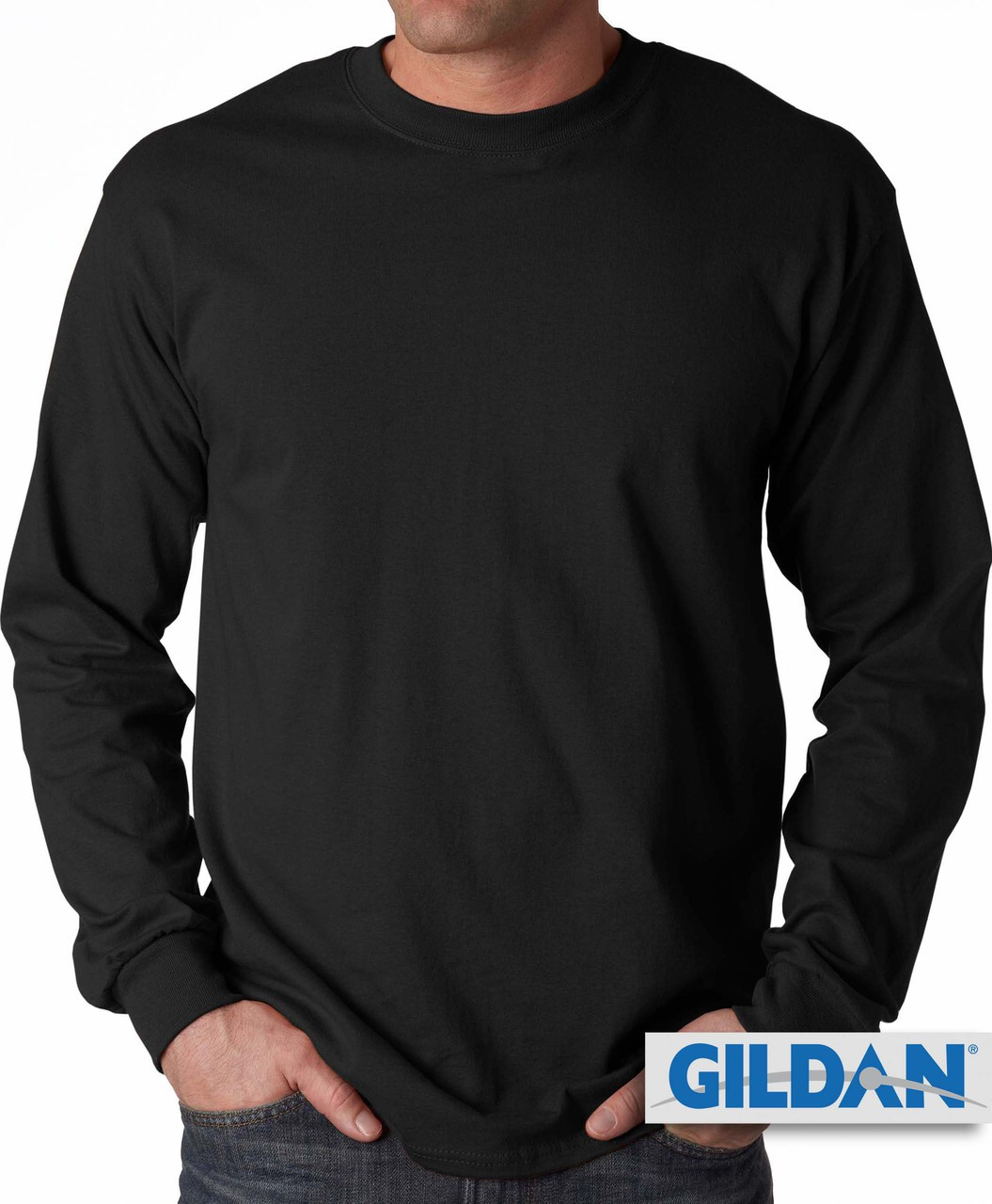 Big Men's Basic Long Sleeve TShirt by Gildan