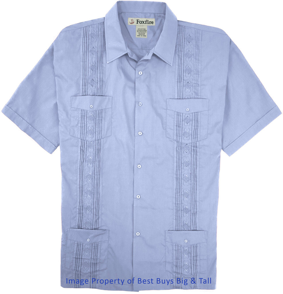 Big and Tall Men's Guayabera Shirt