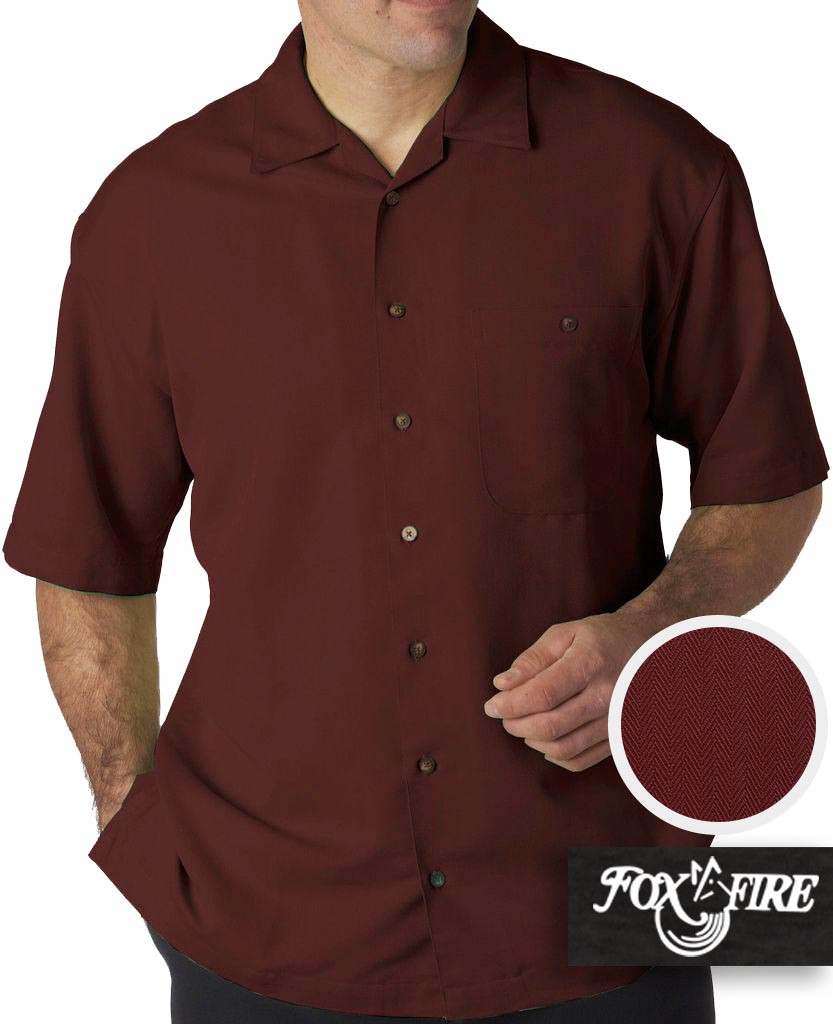 Big Tall Men S Burgundy Cabana Shirt By Foxfire