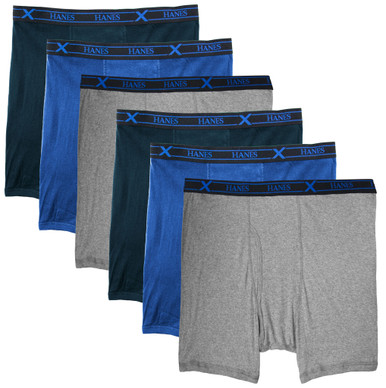 boxer hanes briefs pack 598d assorted temp longer length colors underwear 5xl 4xl