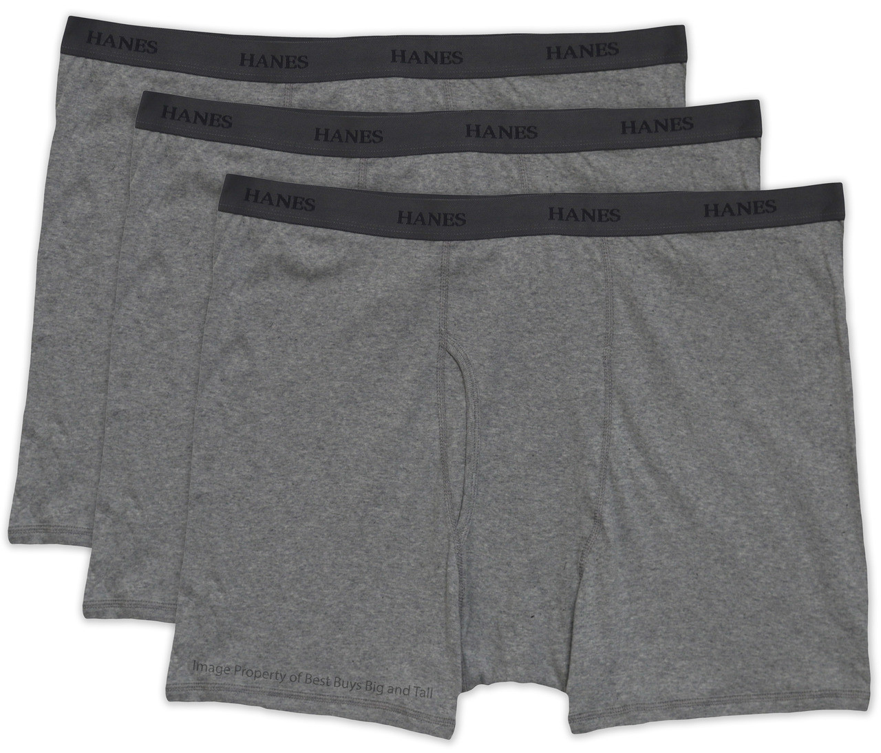 SHOP NOW! Big & Tall Men's Gray Underwear Boxer Briefs 3Pack by Hanes