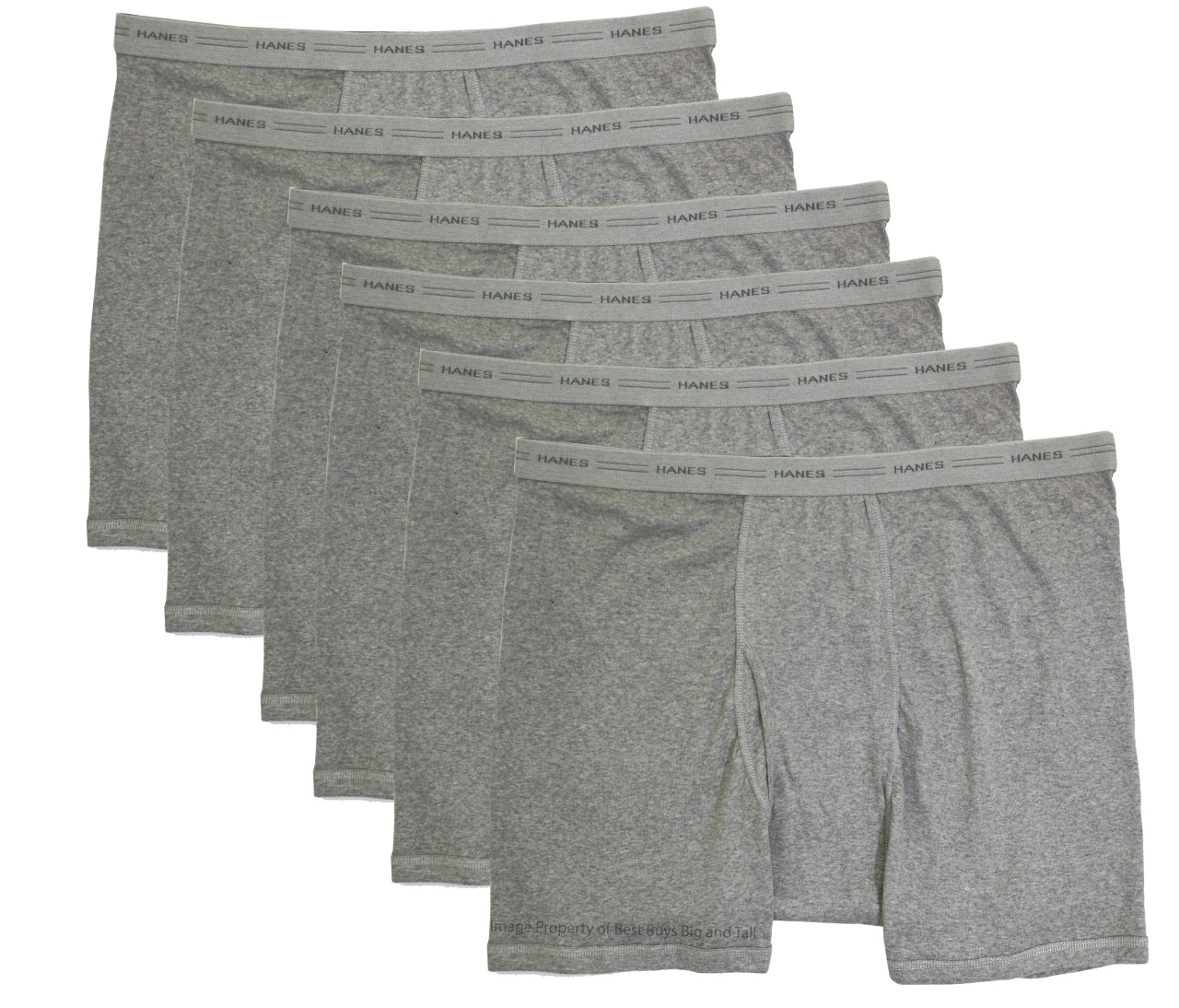 BUY NOW! Big & Tall Men's Gray Boxer Briefs 6Pack Underwear