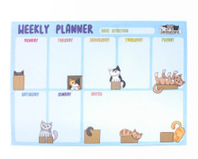 Cats in Boxes Weekly Planner- Desk pad - Notepad