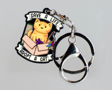 Save a Life, Adopt a Cat - Key Ring - ECO