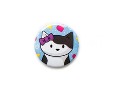 Cat with Bow - button badge