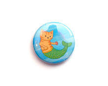 Mermaid Cat - Fridge Magnet 
