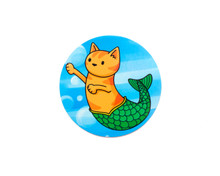 Mermaid Cat - Window Cling