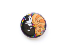 Colourful Circle Cats - Fridge Magnet 