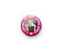 I Love All The Cats In The World -  pin badge 