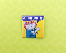 We Cat Do It - Pin Badge - Rosie the Riveter cat :D